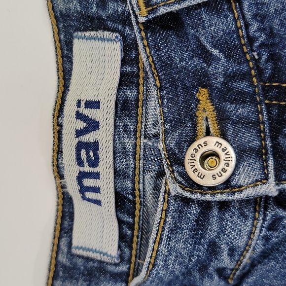 MAVI ♡ Sweet 'n Sexy 510 Michelle Split Flare Leg Distressed Denim Jeans 27/32 - Picture 9 of 17